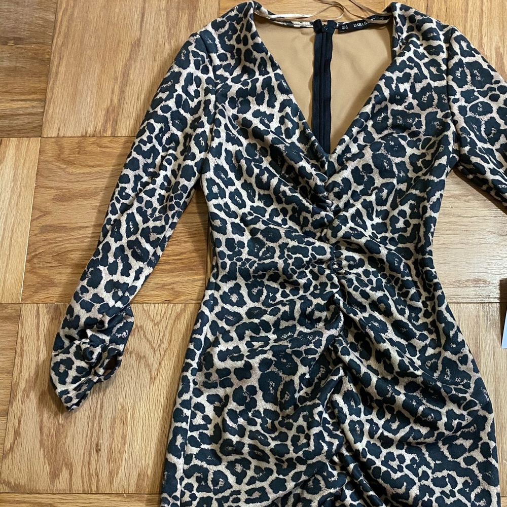Zara leopard body dress